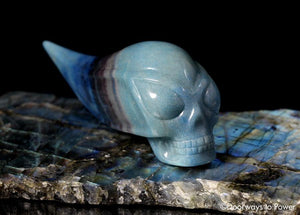 Dumortierite Star Traveler Crystal Skull 'Traveling Space & Time'