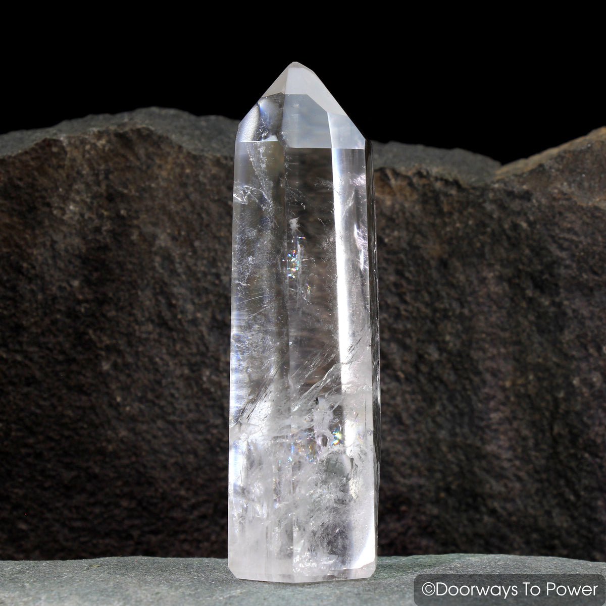 John of God Devic Temple Casa Crystal Crystal Point w/ Rainbows