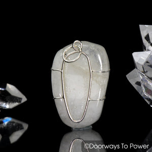 Original White Azeztulite Crystal Pendant Azozeo Activated Synergy 12 Stone