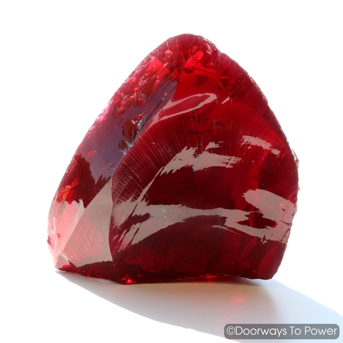 Raspberry Forte Veritas Andara Crystal Sculpture