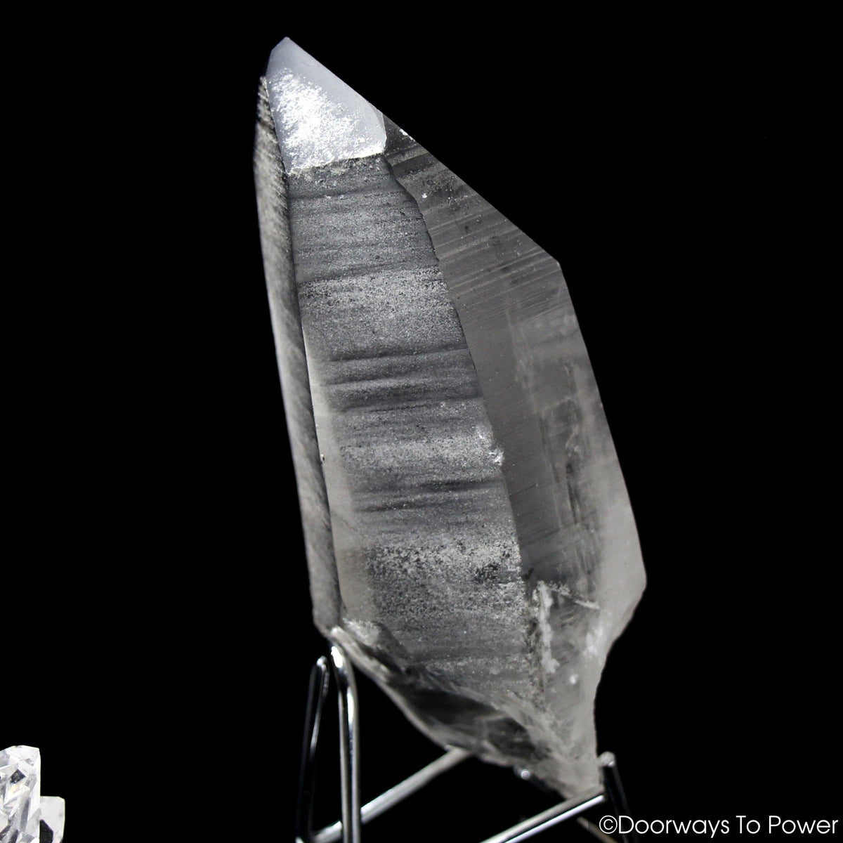 Black Phantom Lemurian Record Keeper Quartz DOW Crystal 