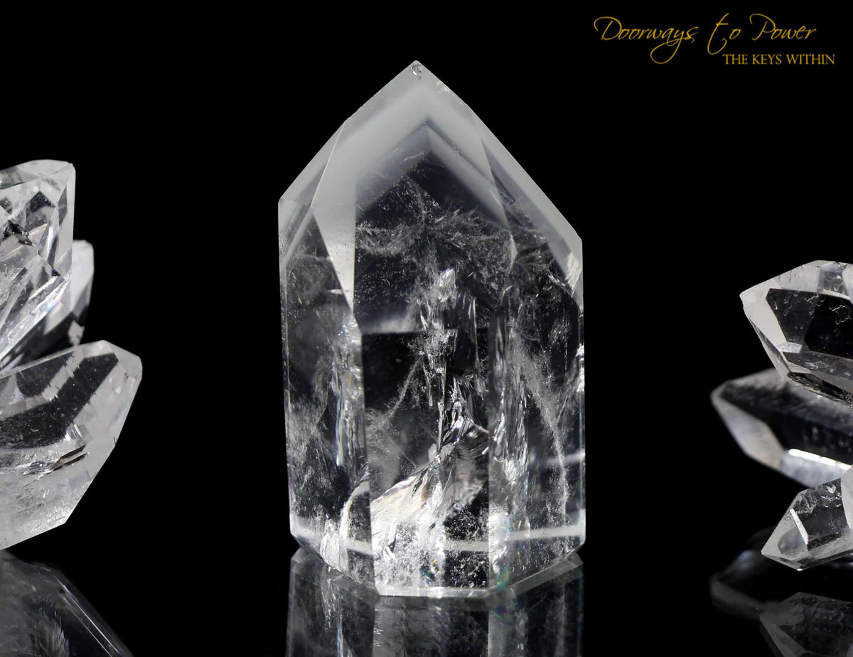 Lemurian White Phantom Quartz Crystal 'RE BIRTH"