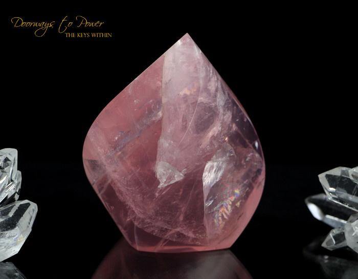 Rose Quartz Crystal Sculpture 'The Oracle'