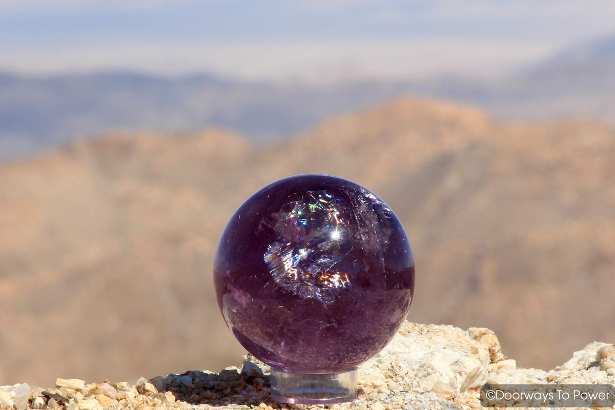 John of God Amethyst Quartz Crystal Healing Sphere 