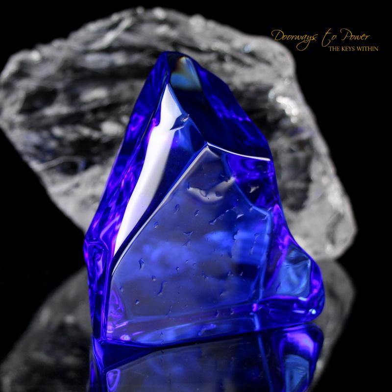 Siberian Blue Quartz Crystal Altar Stone
