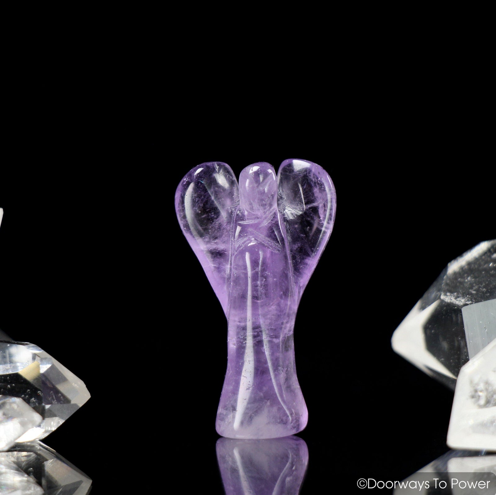 John of God Amethyst Quartz Pocket Angel Crystal 'Guardian Angel'