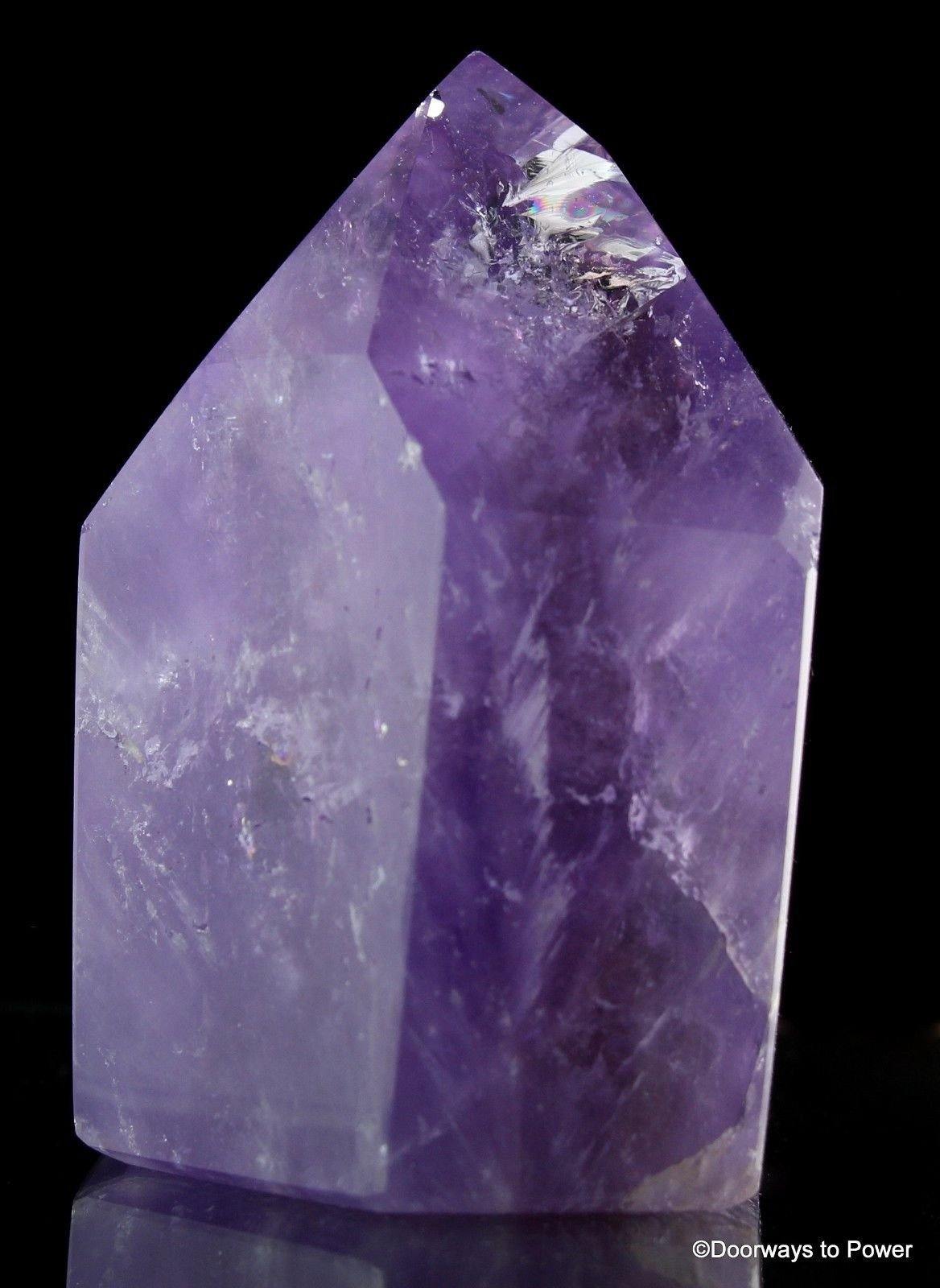 3.7" John of God Amethyst Dow Quartz Crystal Altar Stone CAA-4