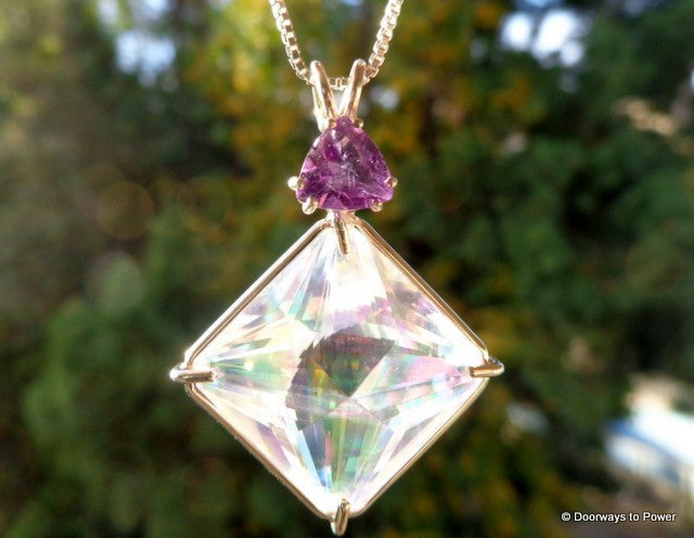 Angel Aura Magician Stone Pendant with Amethyst 