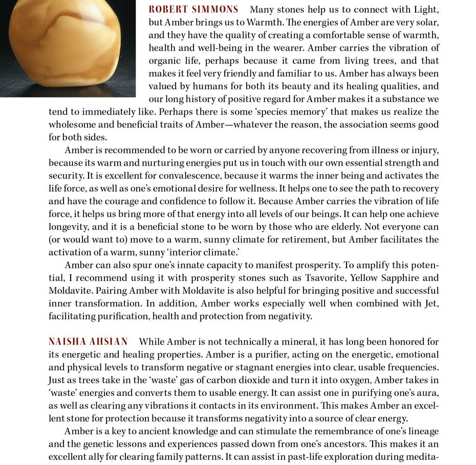 Amber Crystal Pendant 14k 'Universal Manifestation' 