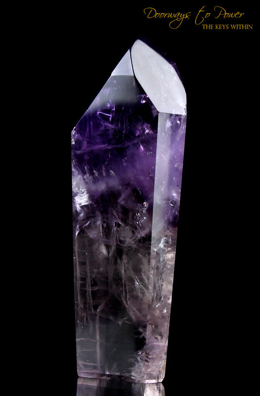 Amethyst Quartz Crystal Point Devic Temple Heart Master Dow