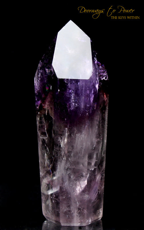 Amethyst Quartz Crystal Point Devic Temple Heart Master Dow 
