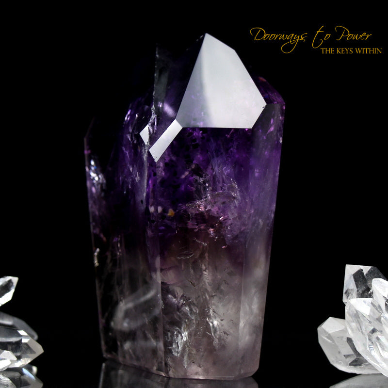 Amethyst Tantric Twin Quartz Crystal Point