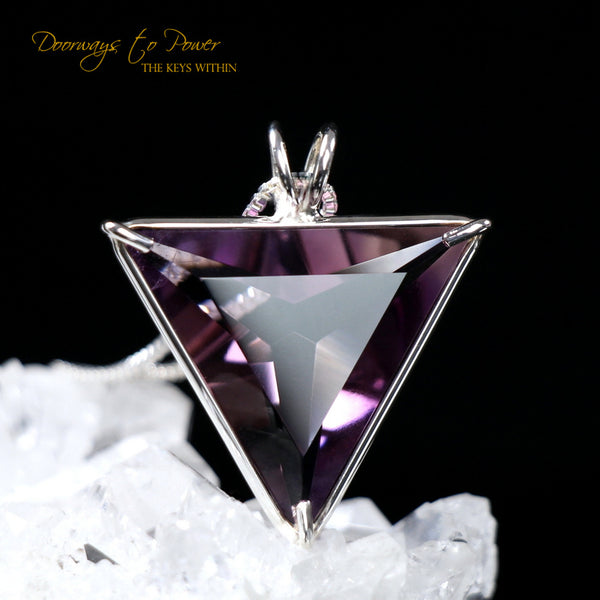 Amethyst Quartz Angelic Star Crystal Pendant - Doorways to Power