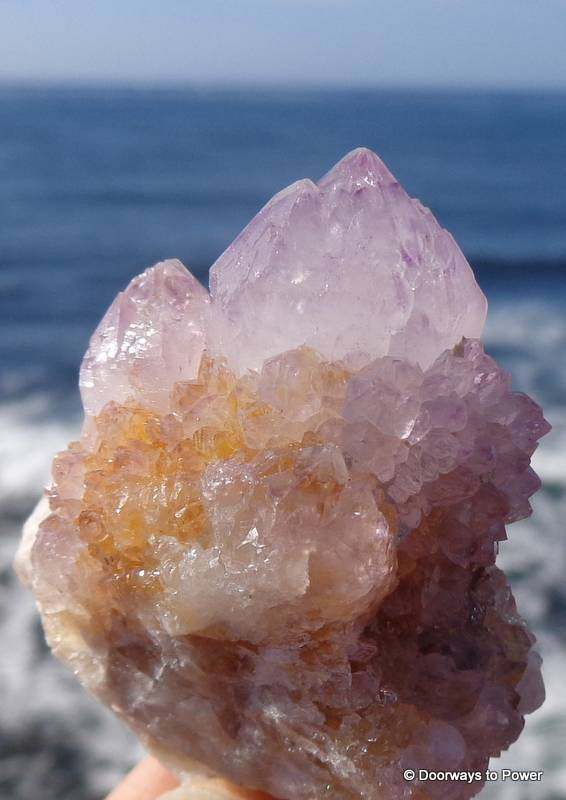 Amethyst Spirit Quartz Crystal w/ Citrine