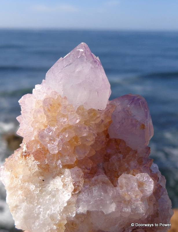 Amethyst Spirit Quartz Crystal w/ Citrine