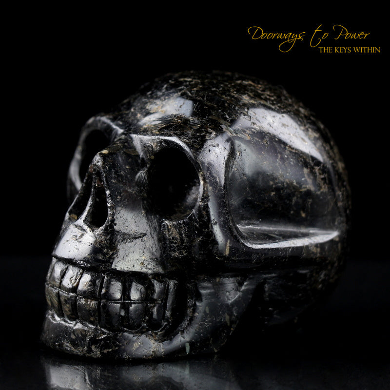 Ancient Nuummite Crystal Skull