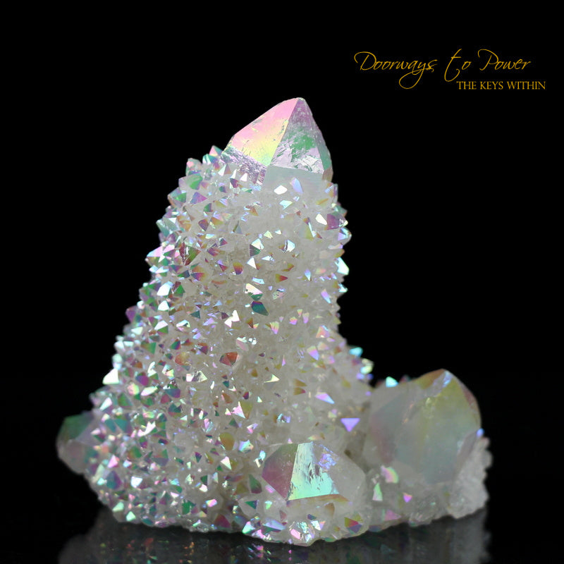 Angel Aura Druzy Spirit Quartz Tantric Twin Crystal Cluster