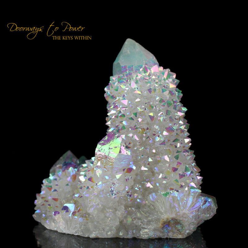 Angel Aura Druzy Spirit Quartz Tantric Twin Crystal Cluster