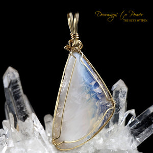 Angel Aura Opal Andara Crystal Pendant 14k '144 Beacon' 