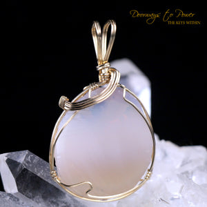 Angel Aura Opal Andara Crystal Pendant 14k '144 Beacon'