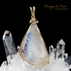 Angel Aura Opal Andara Crystal Pendant 14k '144 Beacon' 