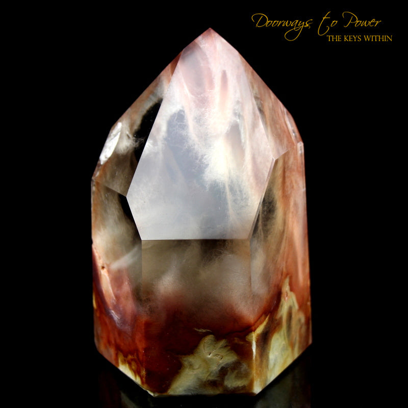 Angel Phantom Amphibole Quartz Crystal Point