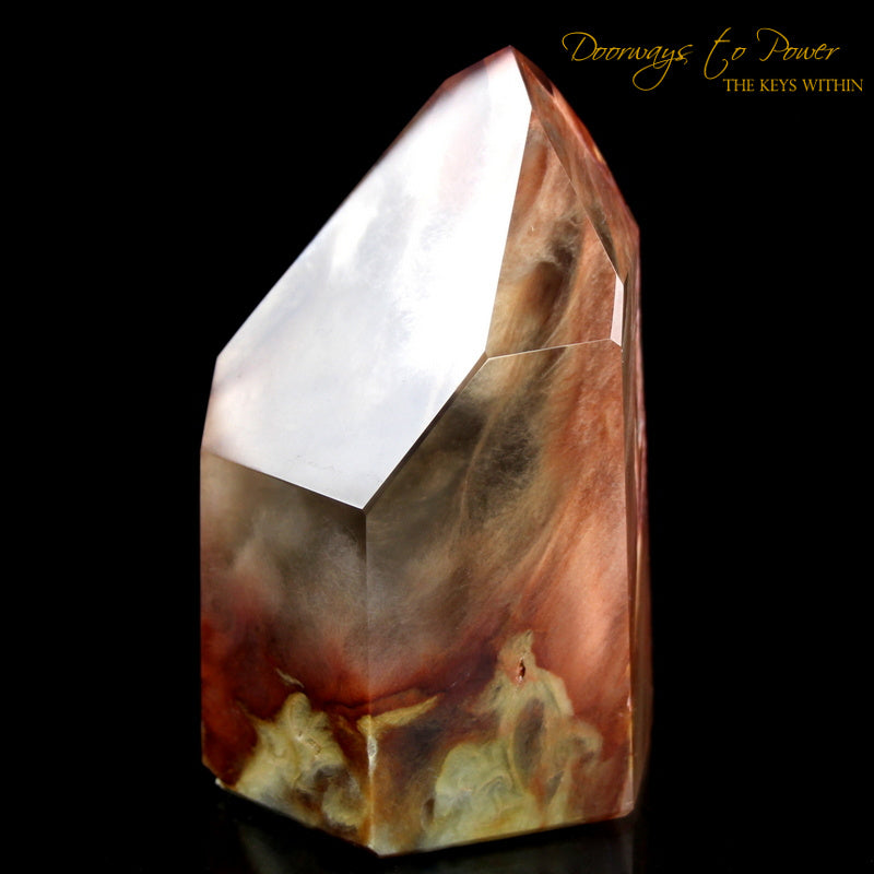 Angel Phantom Amphibole Quartz Crystal Point