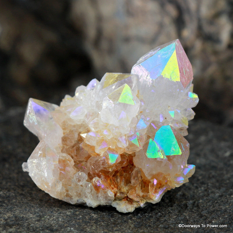 Angel Aura Citrine Pleiadian Starbrary Channeling Spirit Quartz Crystal Cluster AAQC-14