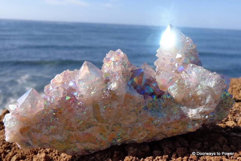 Angel Aura Spirit Quartz Altar Stone