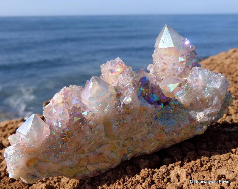 Angel Aura Spirit Quartz Altar Stone