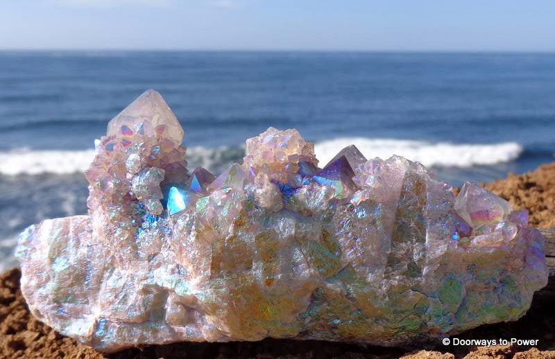 Angel Aura Spirit Quartz Altar Stone