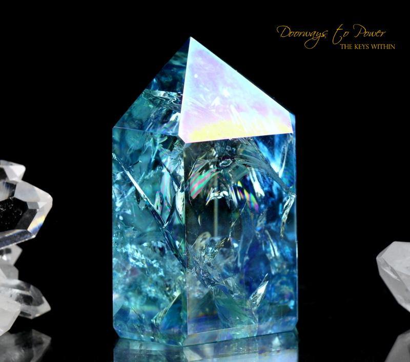 Aqua Aura Quartz Portal Time link Crystal