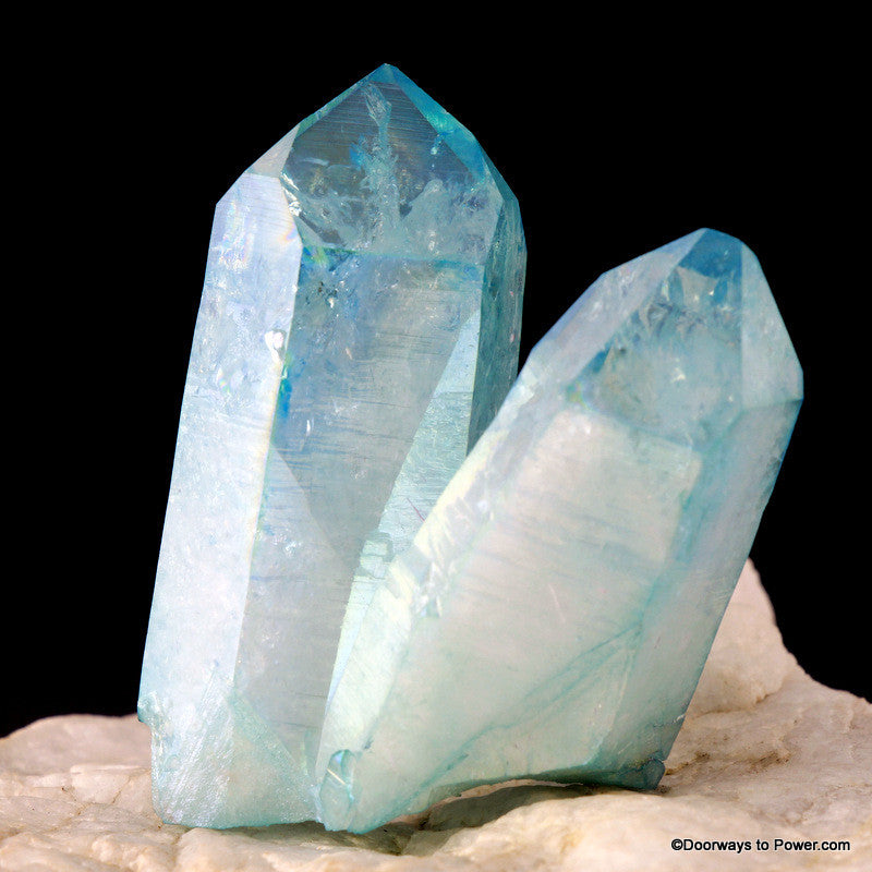 Aqua Aura Lemurian Seed Pleiadian Starbrary Twin Crystal