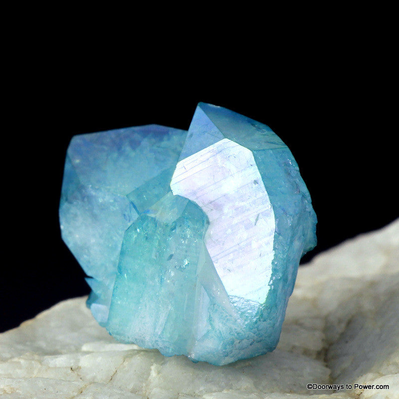 Aqua Aura Pleiadian Starbrary Channeling Time Link Crystal Cluster 