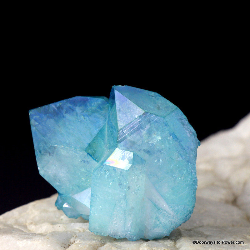 Aqua Aura Pleiadian Starbrary Channeling Time Link Crystal Cluster 