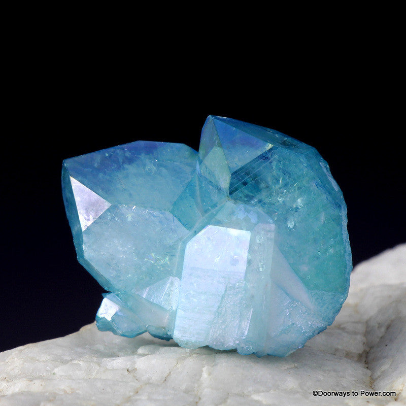 Aqua Aura Pleiadian Starbrary Channeling Time Link Crystal Cluster 