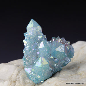 Aqua Aura Pleiadian Starbrary Spirit Quartz Channeling Cluster AAC-9