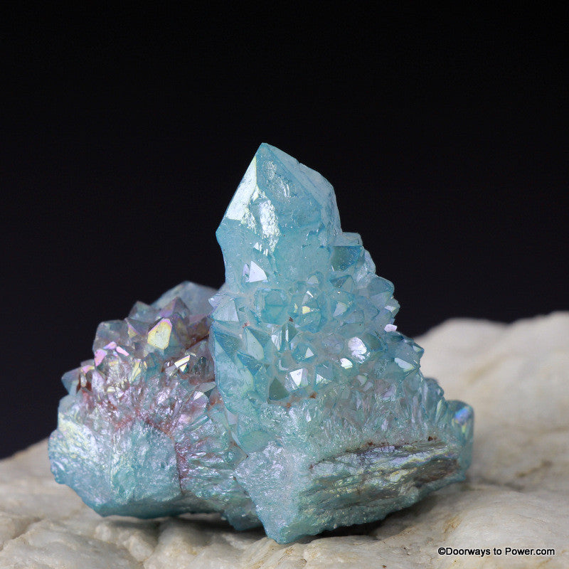 Aqua Aura Pleiadian Starbrary Spirit Quartz Channeling Cluster AAC-9