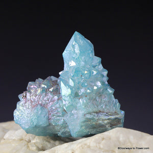 Aqua Aura Pleiadian Starbrary Spirit Quartz Channeling Cluster AAC-9