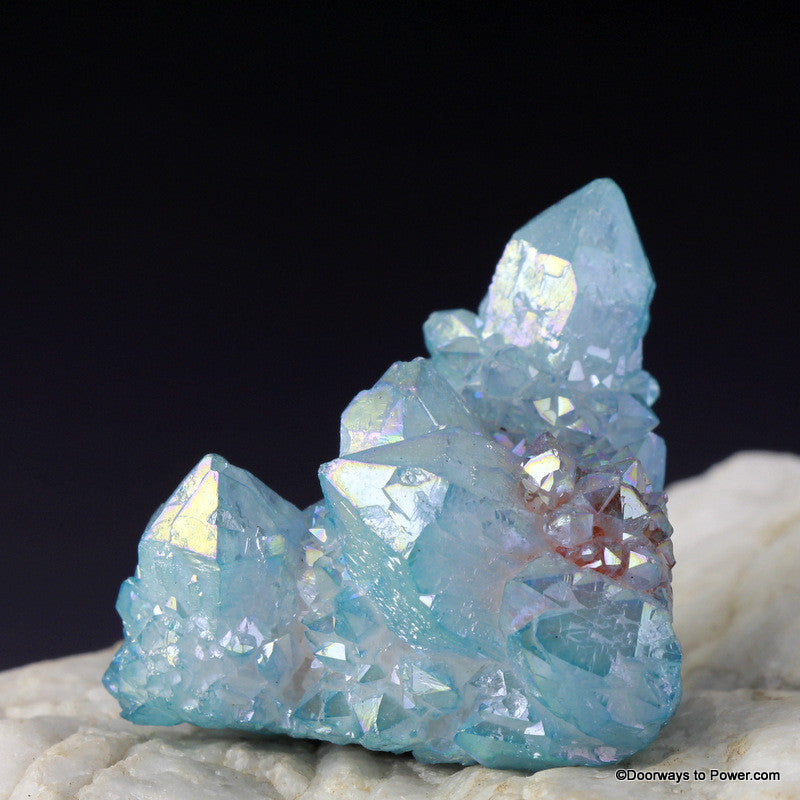 Aqua Aura Pleiadian Starbrary Spirit Quartz Channeling Cluster AAC-9