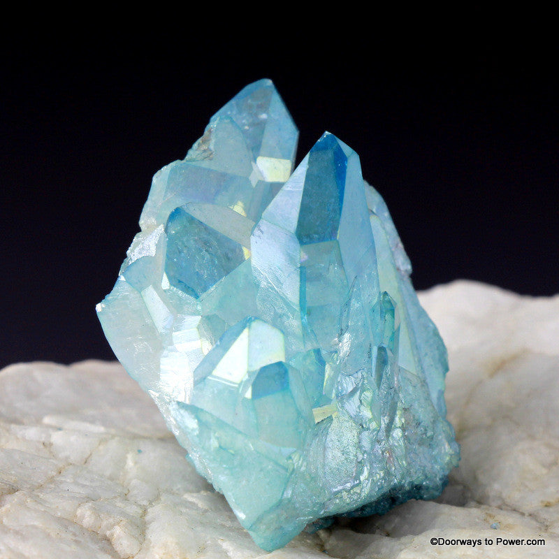 Aqua Aura Pleiadian Starbrary Twin Crystal Cluster AAC-11