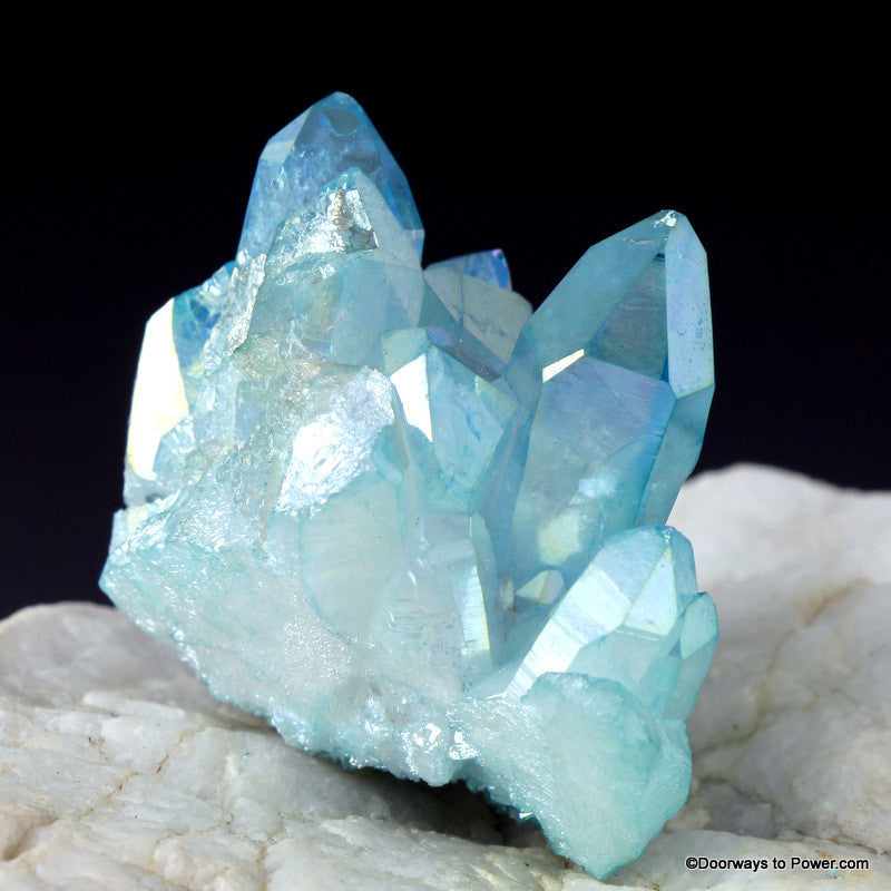 Aqua Aura Pleiadian Starbrary Twin Crystal Cluster AAC-11