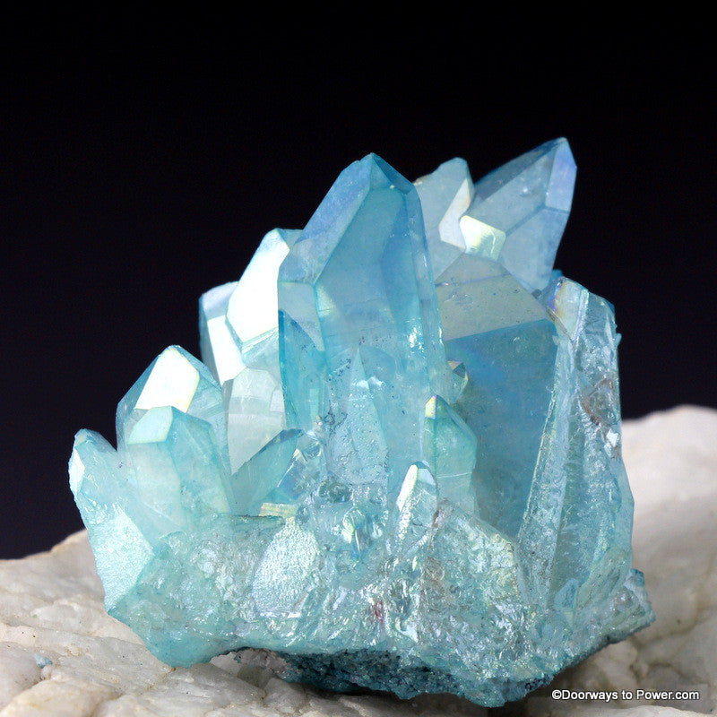 Aqua Aura Pleiadian Starbrary Twin Crystal Cluster AAC-11