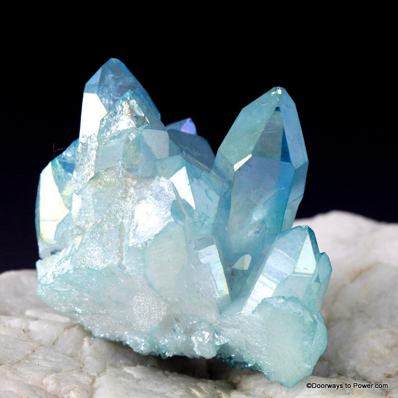 Aqua Aura Pleiadian Starbrary Twin Crystal Cluster AAC-11