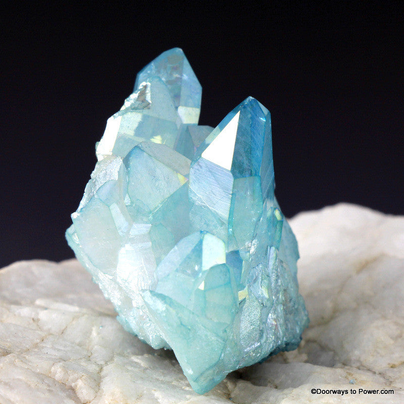 Aqua Aura Pleiadian Starbrary Twin Crystal Cluster AAC-11