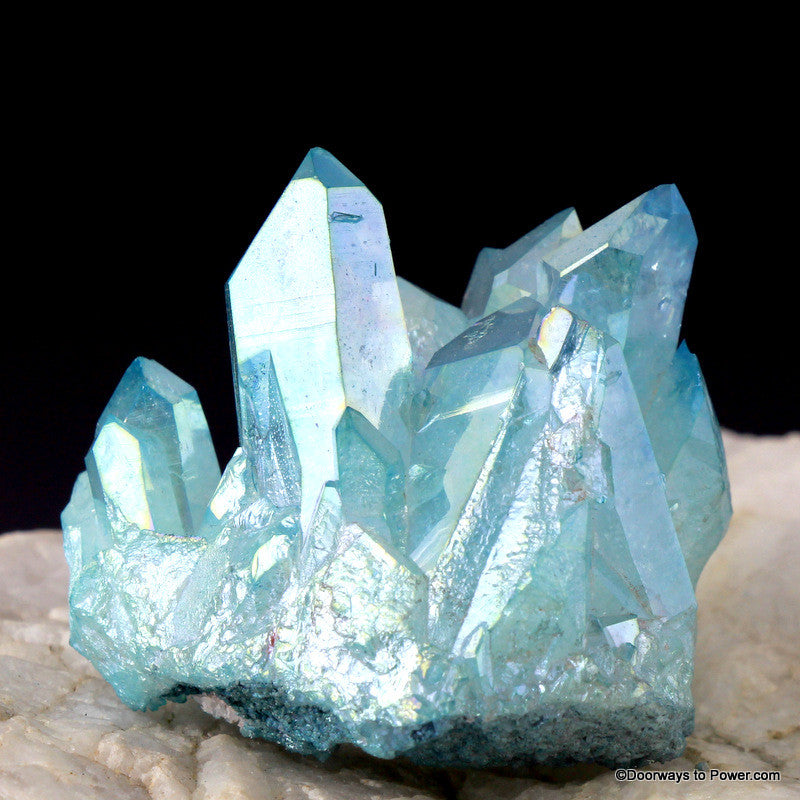 Aqua Aura Pleiadian Starbrary Twin Crystal Cluster AAC-11