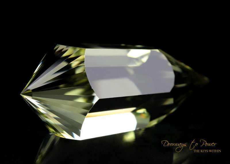 Citrine 24 Sided Vogel 5 Gate Arcturian Master Crystal Wand 