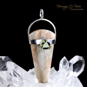 Astraline & Moldavite Crystal Pendant SS