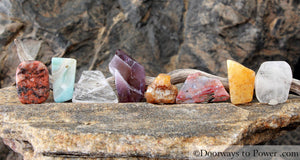 Powerful High Vibration Azeztulite Chakra Healing Stones Set