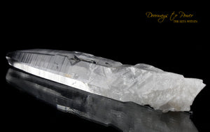 Azozeo Lemurian Light Quartz Crystal Wand & Record Keeper
